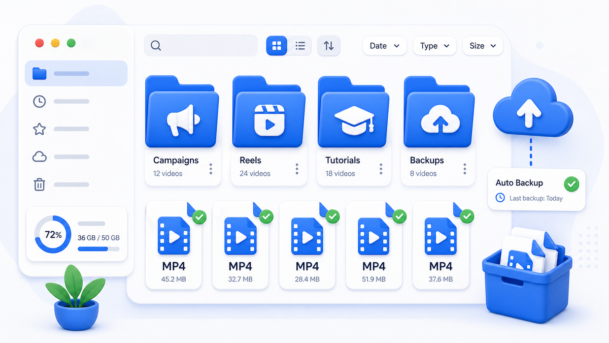 Facebook Video Backup Folders